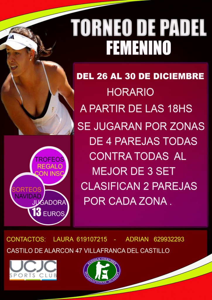 cartel torneo padel femenino